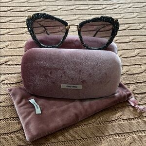 Miu Miu Cat-Eye Sunglasses with Protective Case